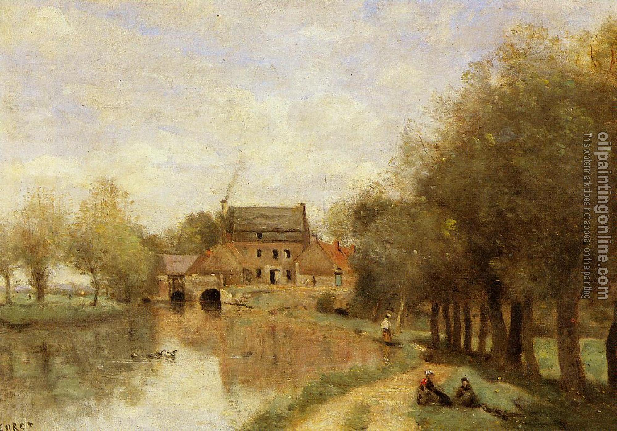 Corot, Jean-Baptiste-Camille - Arleux-du-Nord, the Drocourt Mill, on the Sensee